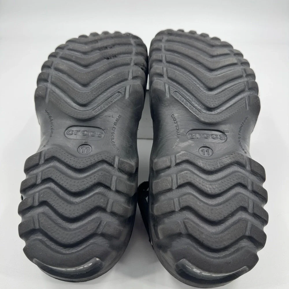 Crocs Yukon Sport‎ Clogs Mens Size 11 Black All-Terrain Rugged Adjustable Strap